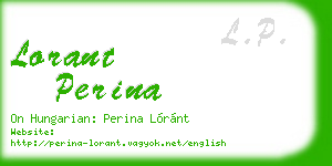 lorant perina business card