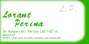 lorant perina business card